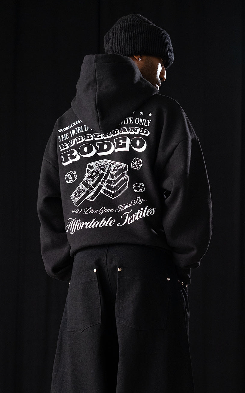 Affordable Textiles x LaFrance Rubberband Rodeo Black Hoodies, Trousers and Knit Toques