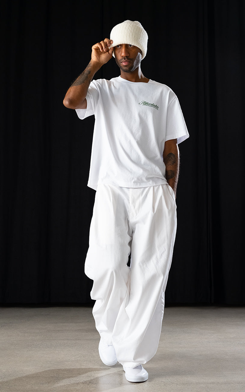 Affordable Textiles x LaFrance Rubberband Rodeo White T-shirts, Trousers and Knit Toques